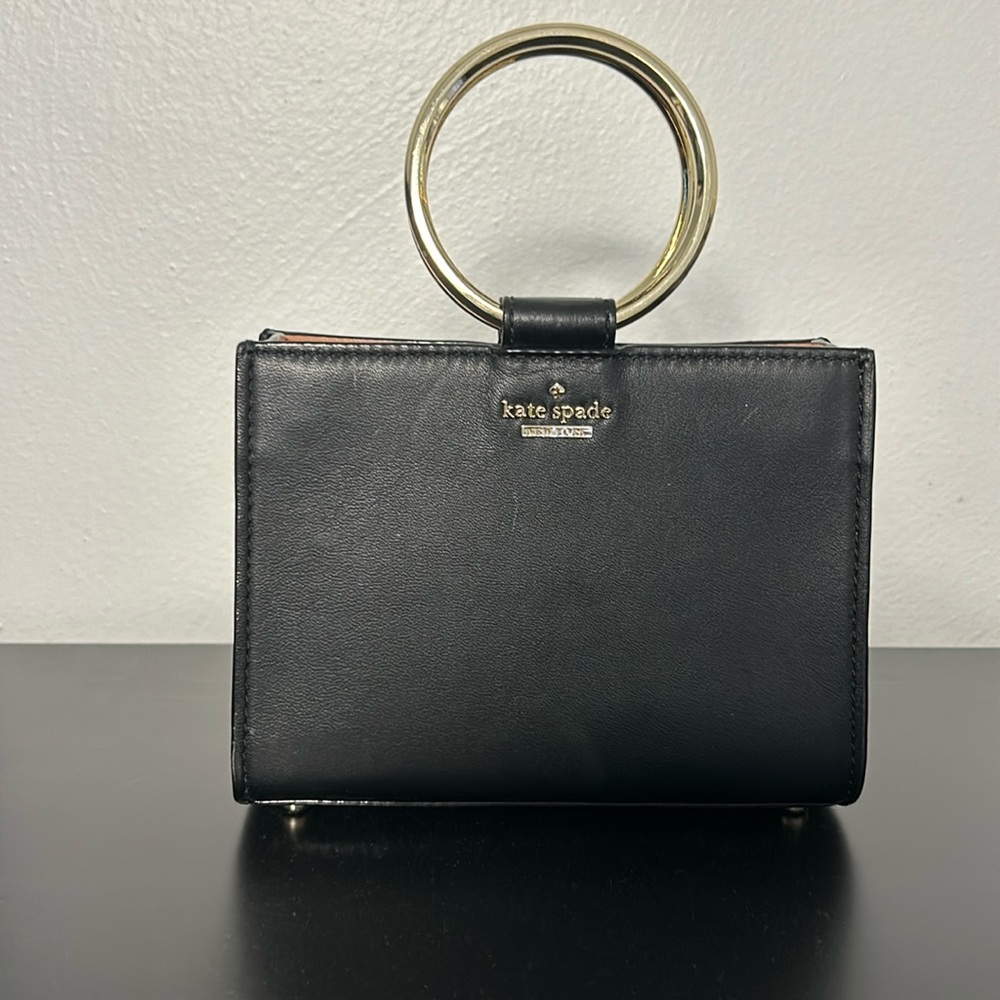 Black Kate Spade Purse with gold hardware!